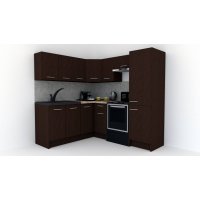Bucatarie de Colt GENA NEW 8 ST. 180-210, Fara Corp de Cuptor, Wenge / Decor 8548